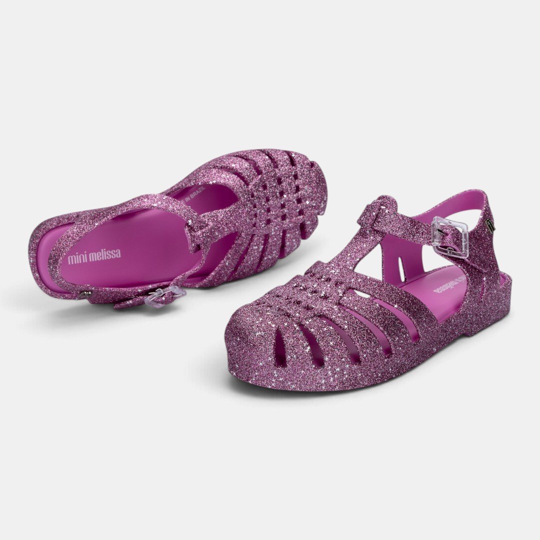 Sandália Mini Melissa Possession Glitter Infantil Rosa Glitter Rosa 3