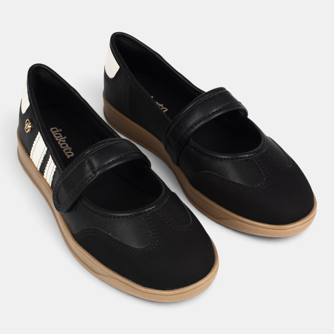 Tênis Casual Dakota Mary Jane Feminino Preto Preto 2