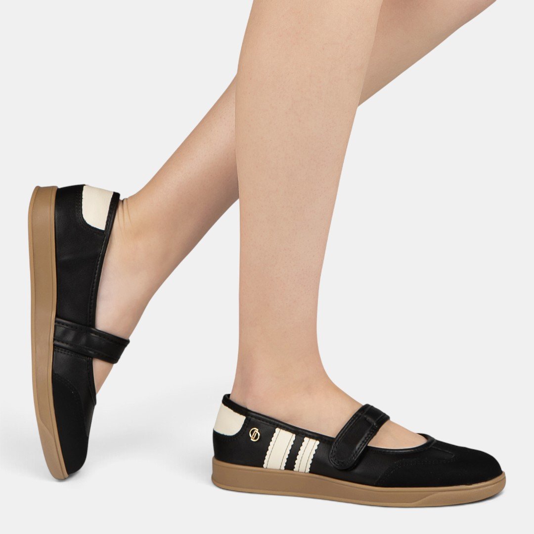 Tênis Casual Dakota Mary Jane Feminino Preto Preto 4