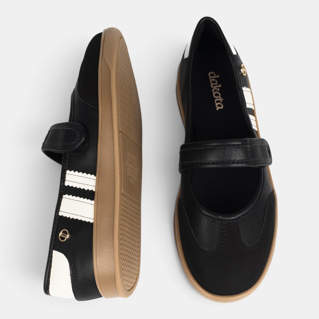 Tênis Casual Dakota Mary Jane Feminino Preto Preto 8