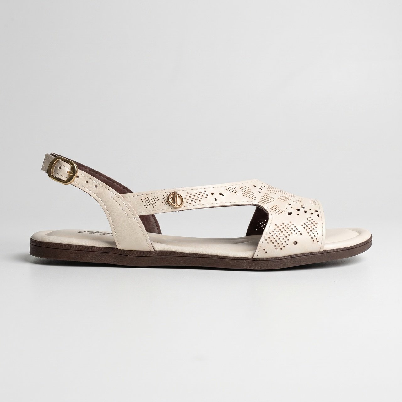 Sandália Rasteira Dakota Extra Conforto Off White