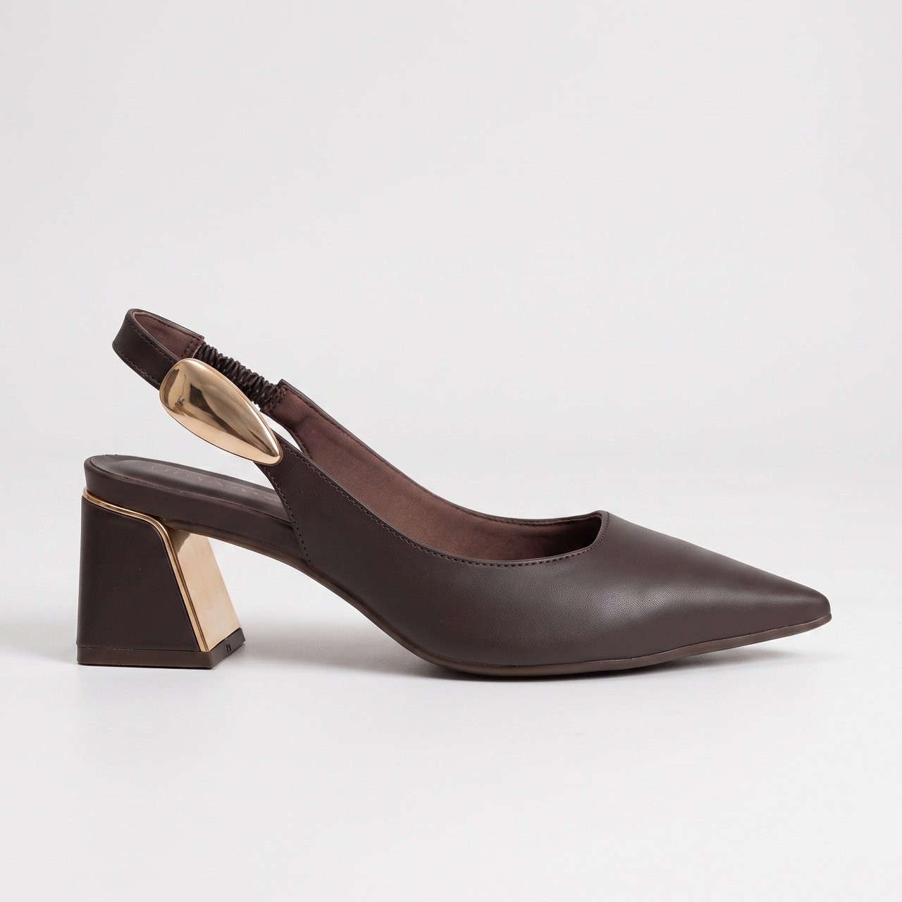 Scarpin Slingback Bebecê Marrom