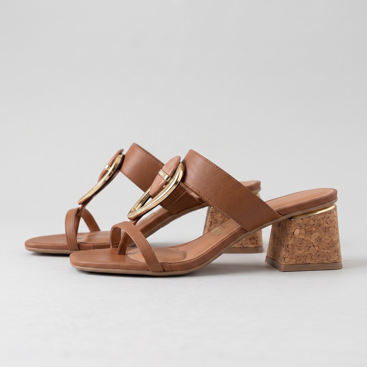 Tamanco Vizzano Feminino De Salto Bloco Marrom Marrom 3
