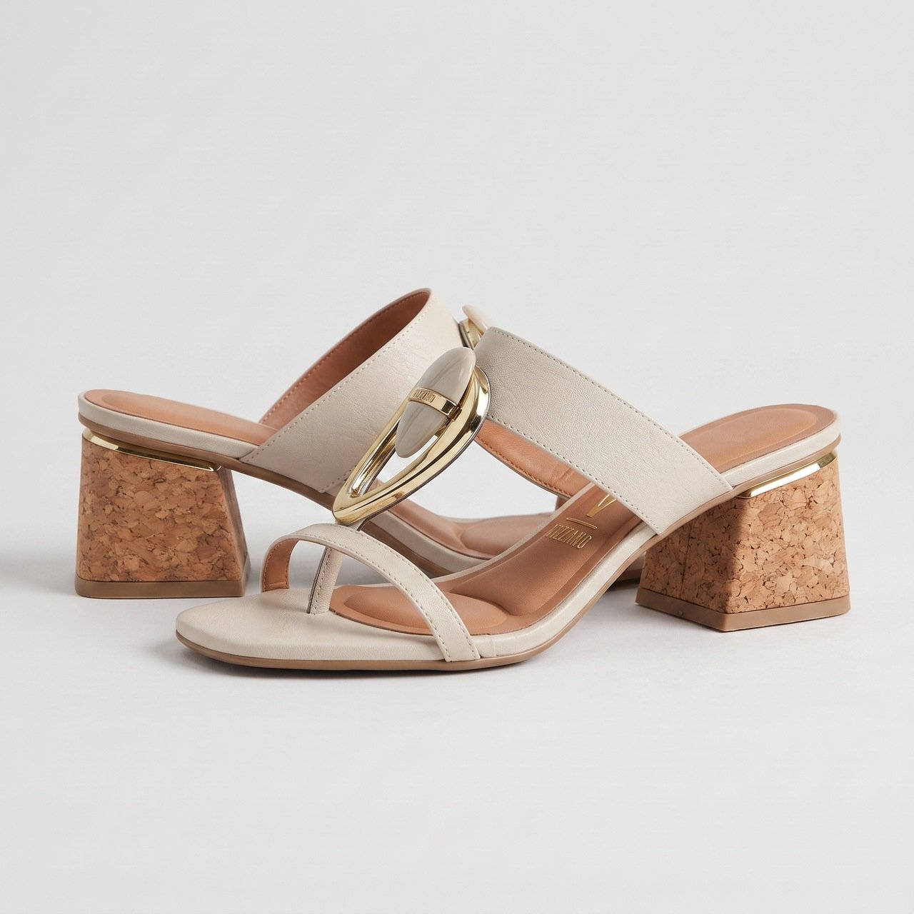 Tamanco Vizzano Feminino De Salto Bloco Off White Branco 3