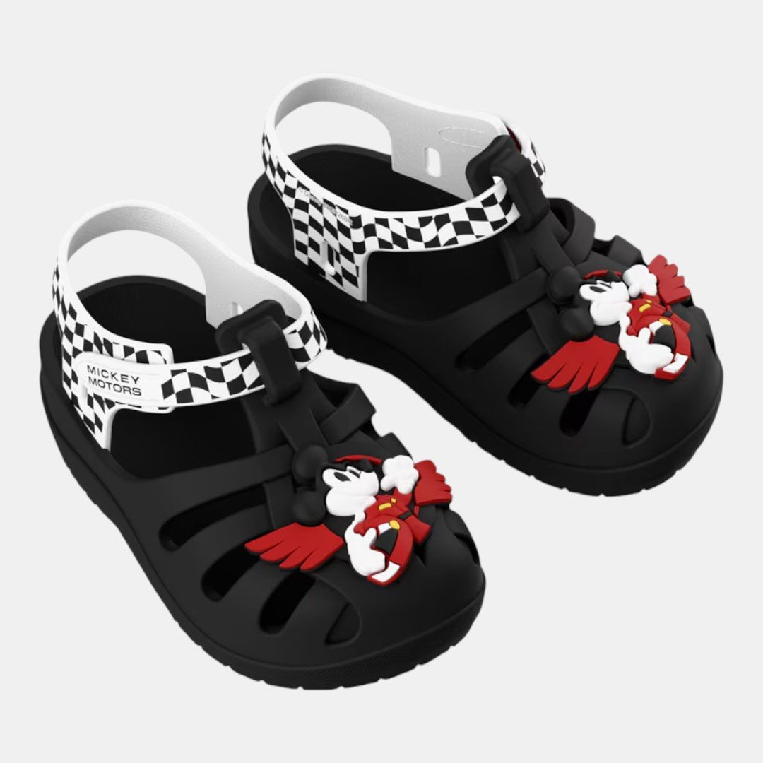 Sandália de Bebê Disney Magic Mickey Grendene Kids Preta Preto 2