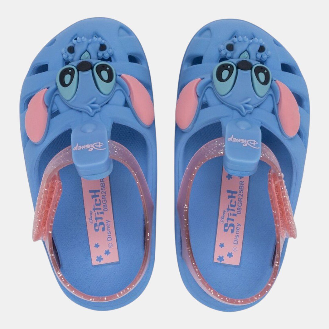 Sandália de Bebê Azul Stitch Disney Magic Grendene Kids Azul 3