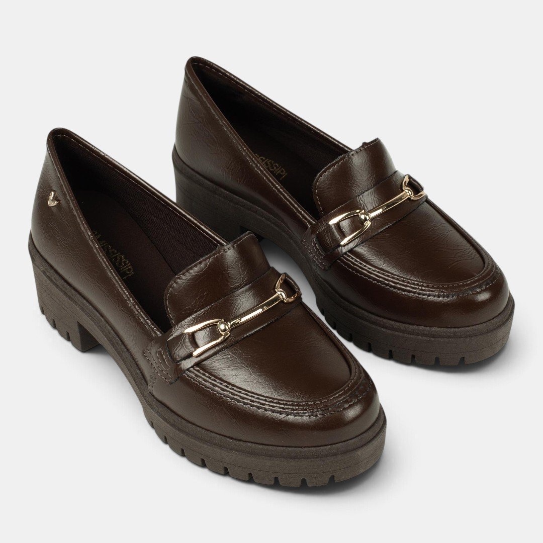 Sapato Loafer Mississipi Feminino Marrom Marrom 2