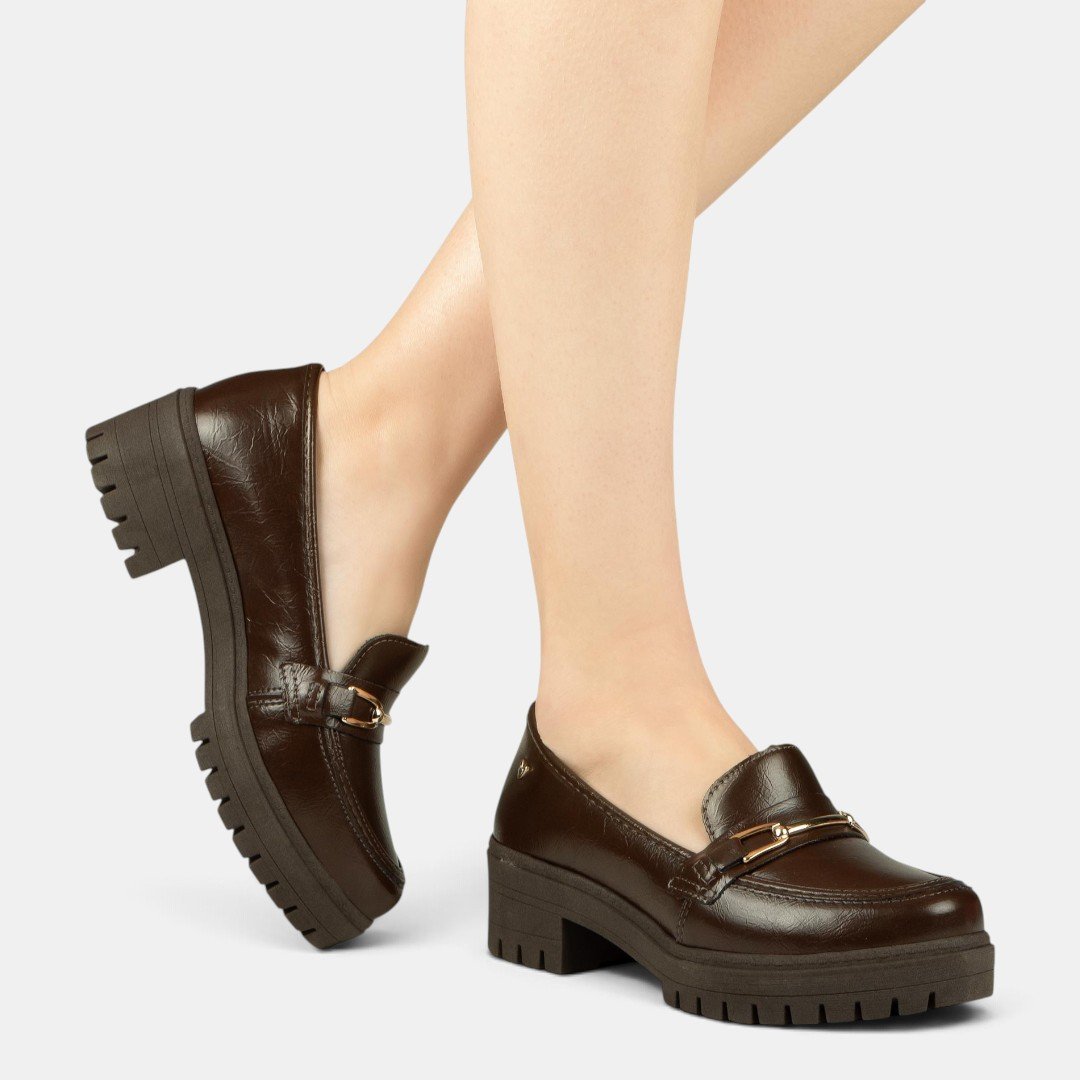 Sapato Loafer Mississipi Feminino Marrom Marrom 3