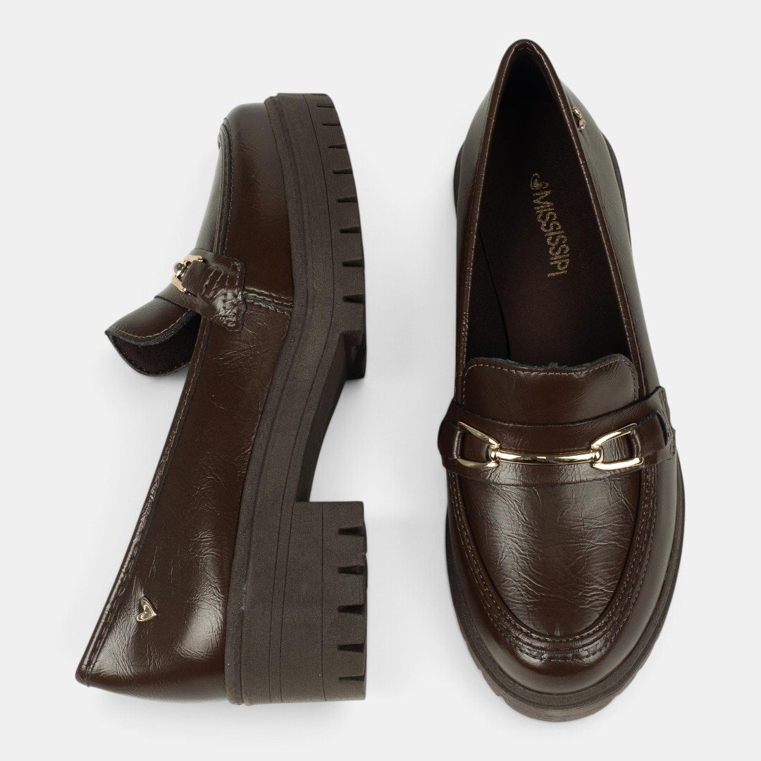 Sapato Loafer Mississipi Feminino Marrom Marrom 7