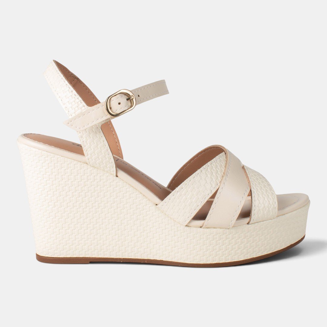 Sandália Anabela Dakota Off White
