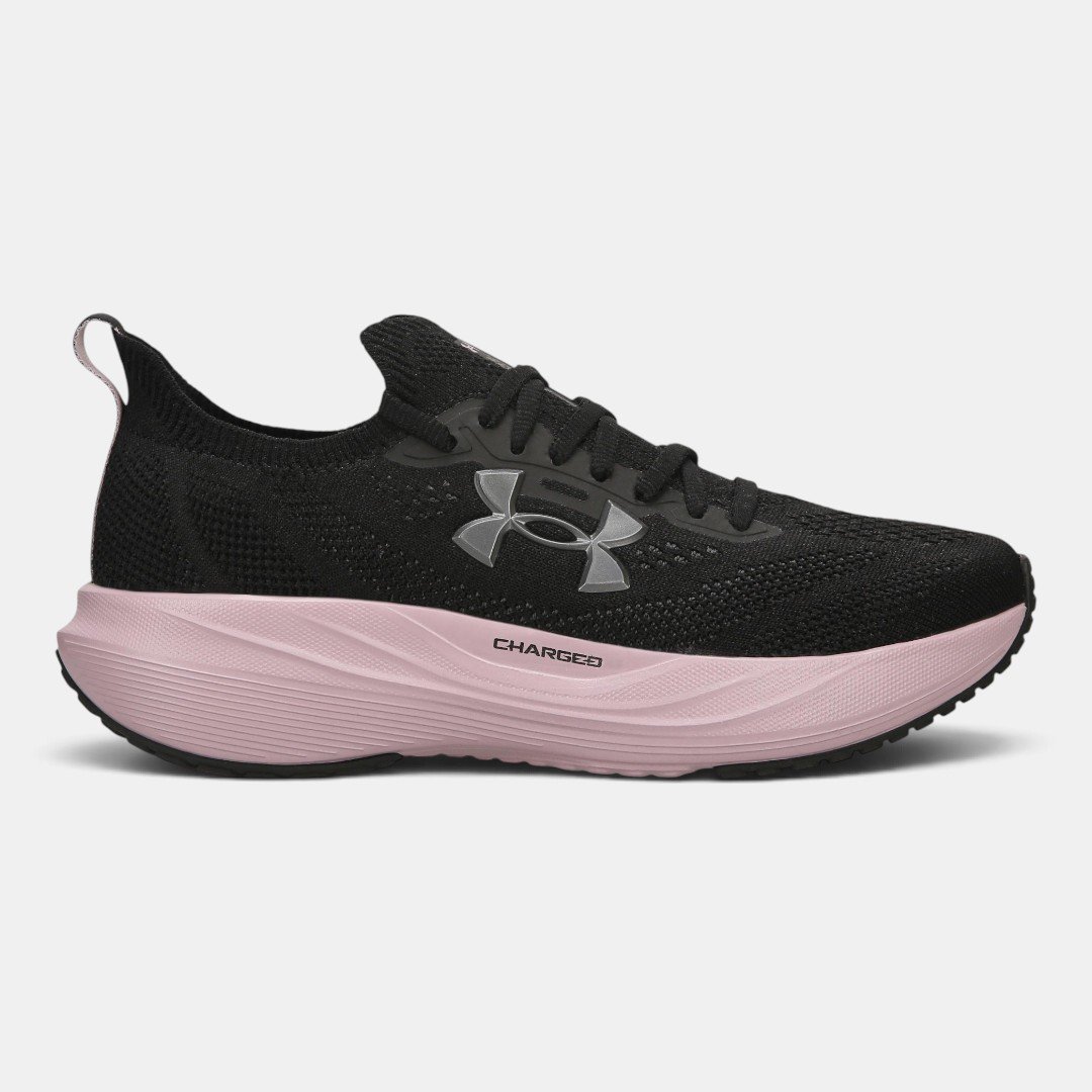Tênis Under Armour Charged Slight 4 Preto com Rosa