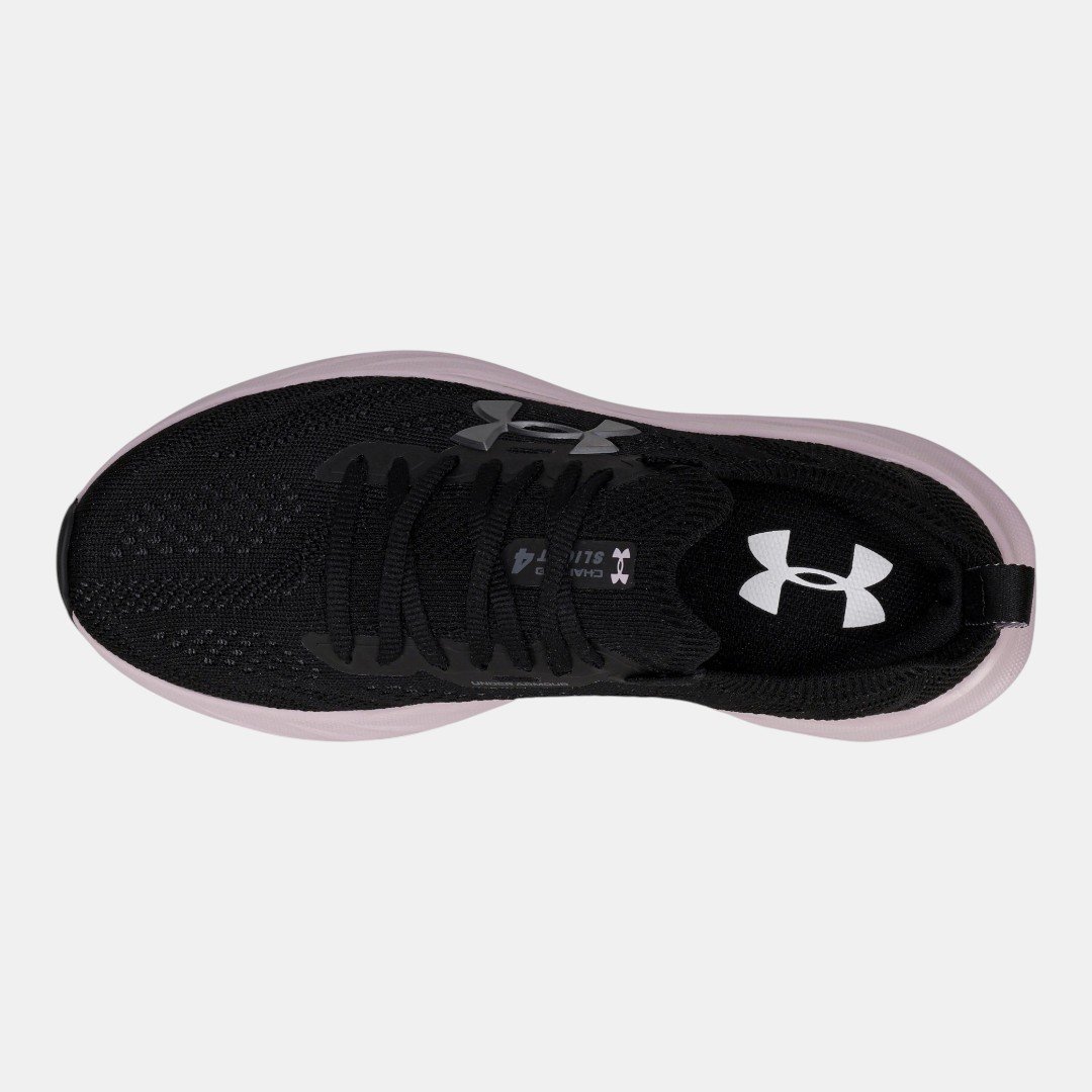 Tênis Under Armour Charged Slight 4 Preto com Rosa Preto 3