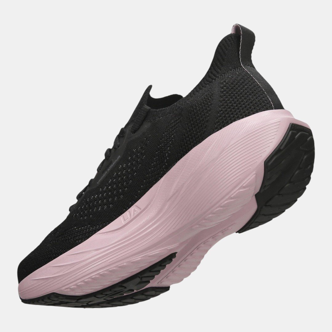 Tênis Under Armour Charged Slight 4 Preto com Rosa Preto 6