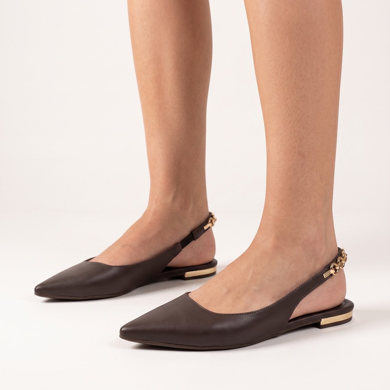 Sapatilha Slingback Bebecê Marrom Marrom 2