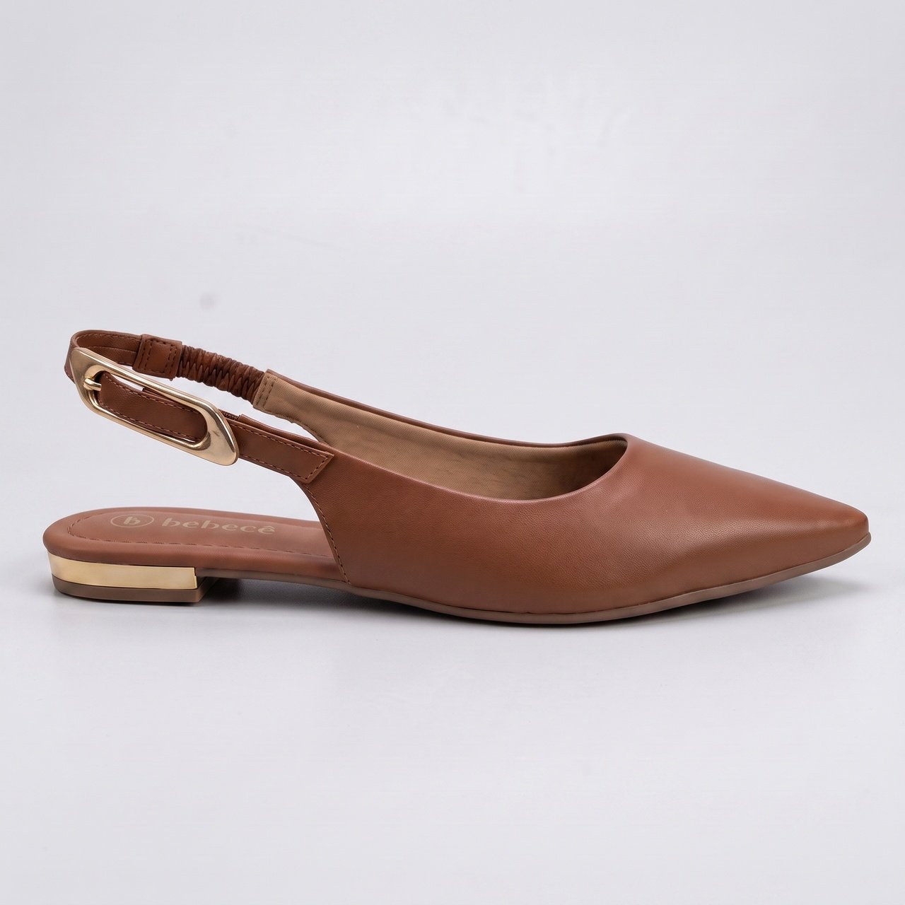 Sapatilha Slingback Bebecê Caramelo