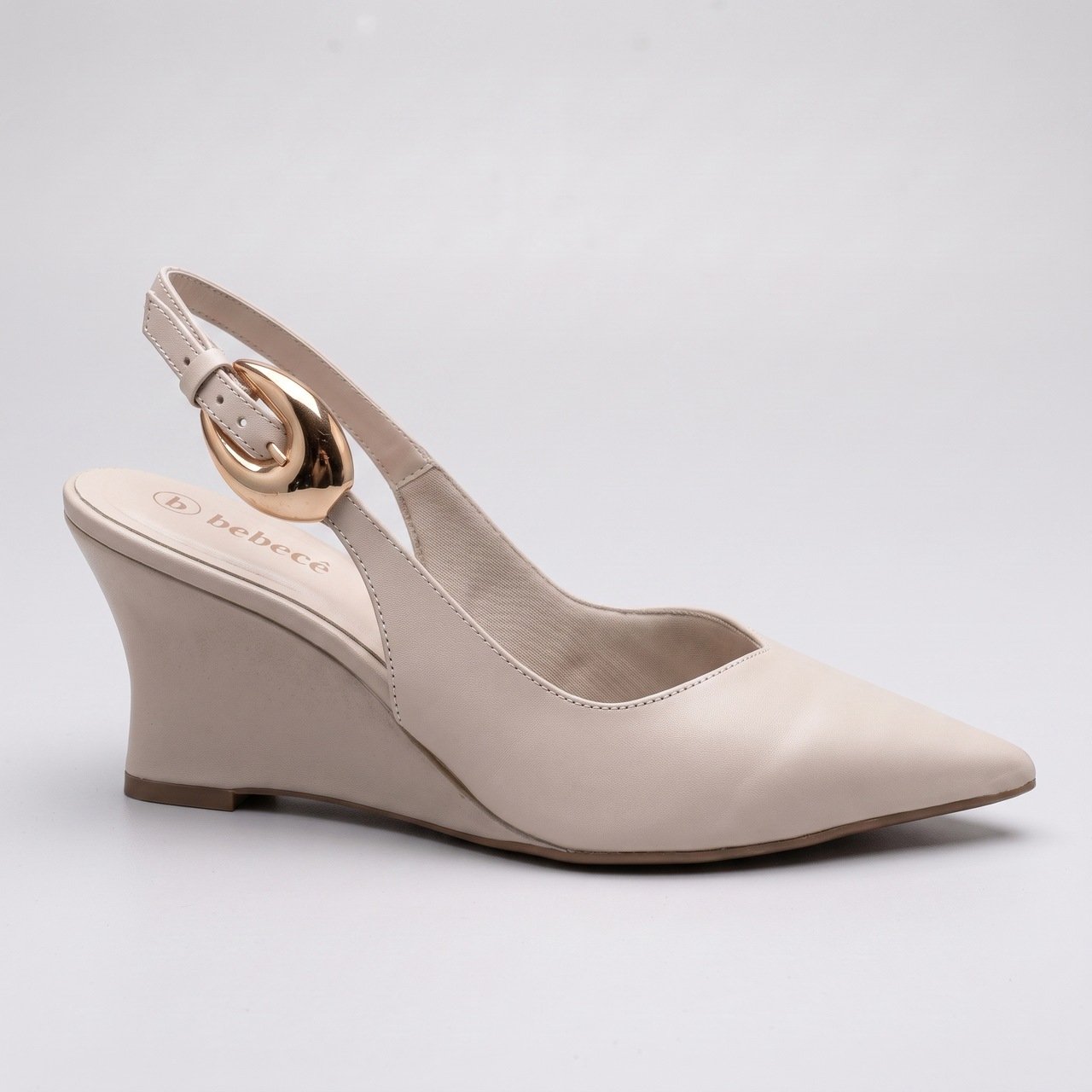 Scarpin Slingback Anabela Bebecê Off White