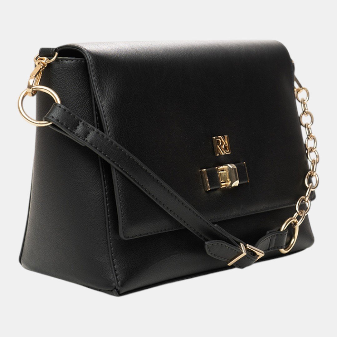 Bolsa Shoulder Rafitthy Feminina Preta Preto 3