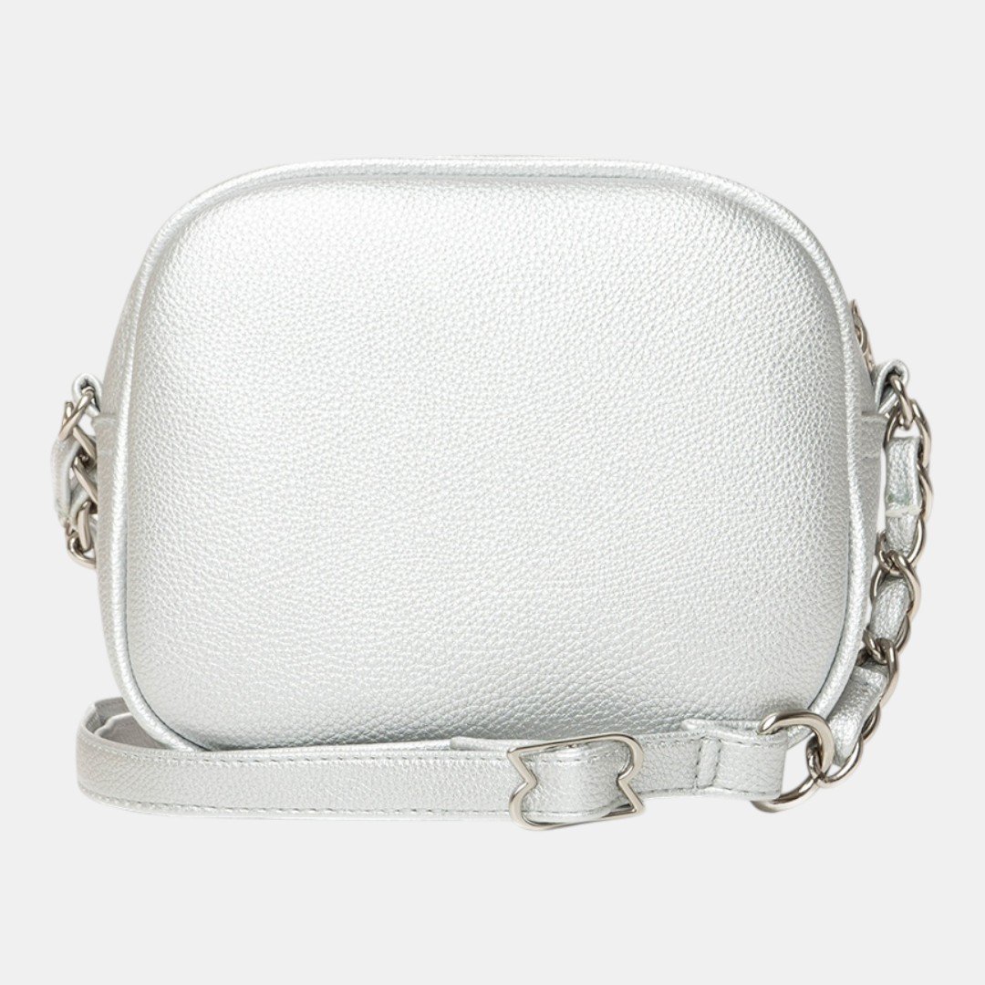 Bolsa Rafitthy Feminina Metalizada Prata Prata 4