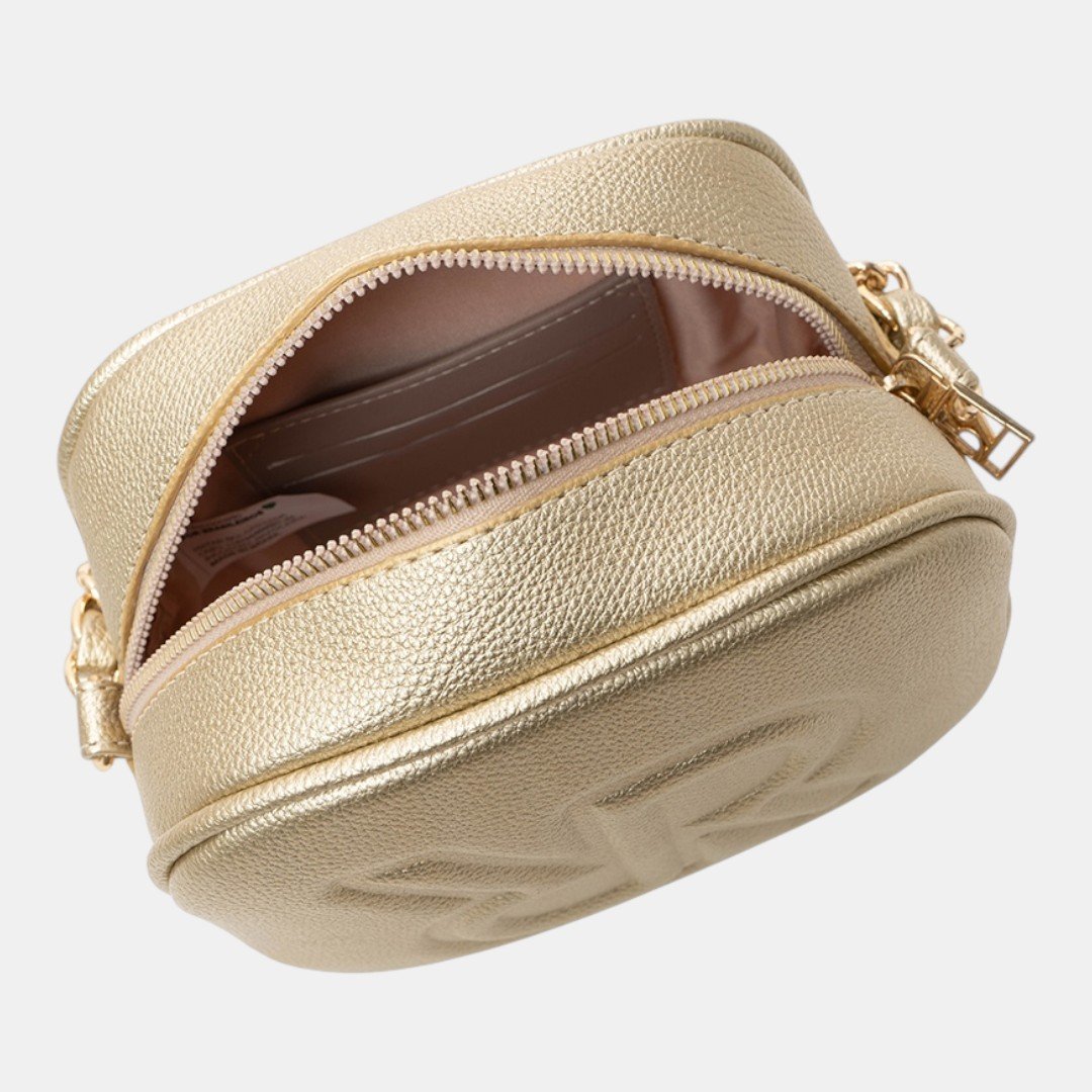 Bolsa Rafitthy Feminina Metalizada Ouro Light Dourado 5