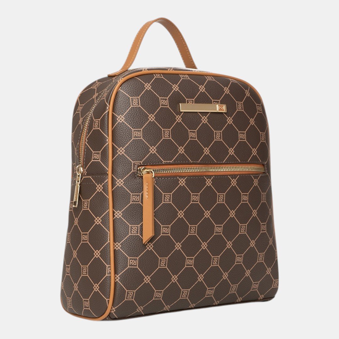 Mochila Rafitthy Signature Monogram Marrom Marrom 3