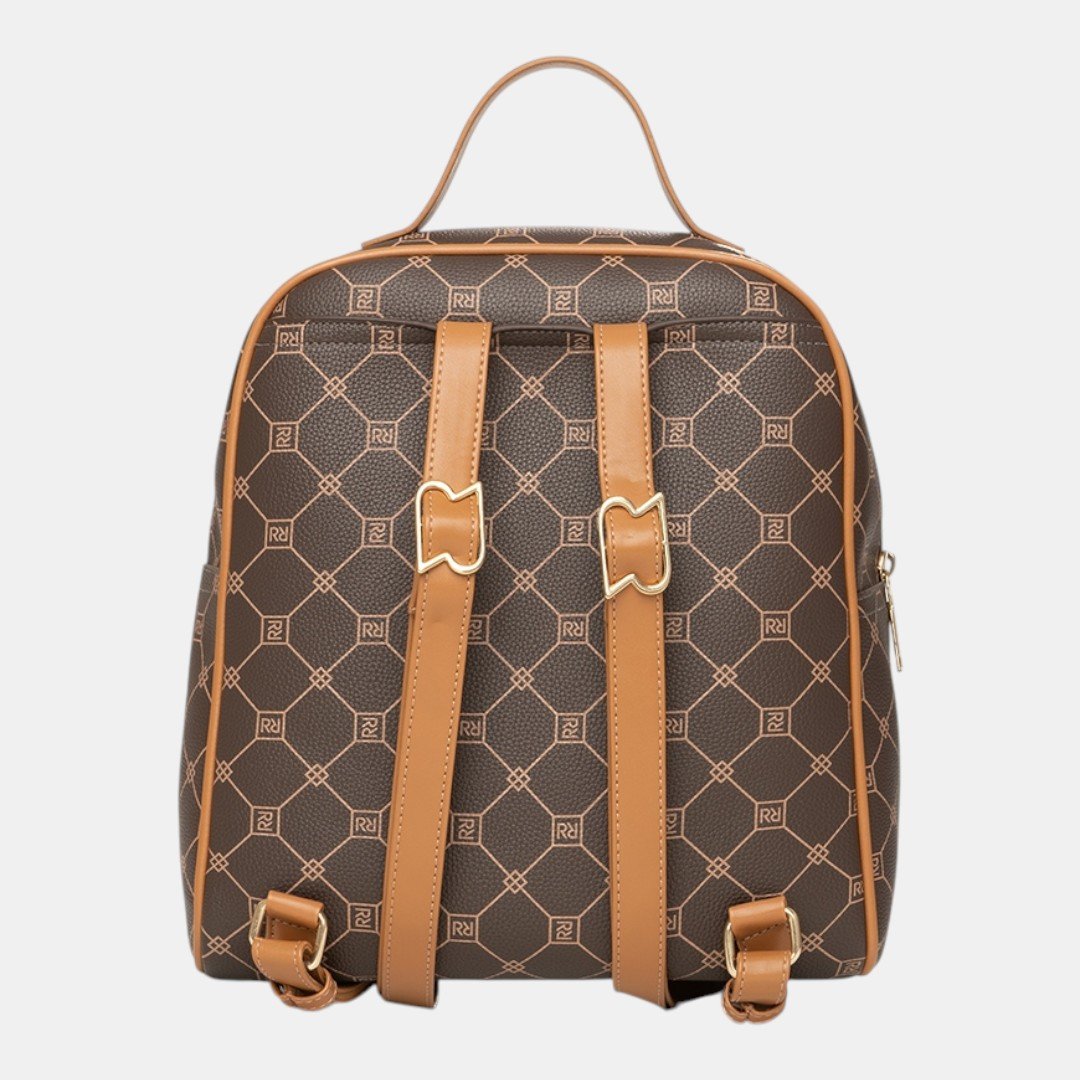 Mochila Rafitthy Signature Monogram Marrom Marrom 4