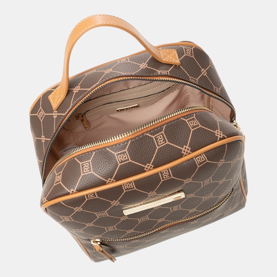 Mochila Rafitthy Signature Monogram Marrom Marrom 5