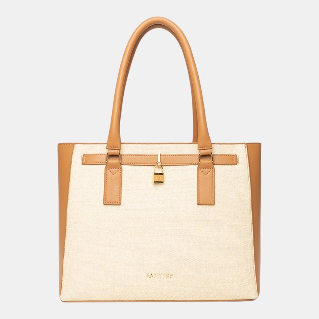 Bolsa Rafitthy Tote Heritage Lock Caramelo