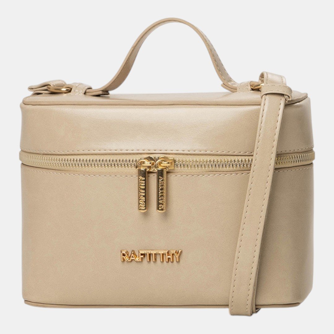 Mini Bolsa Rafitthy Beauty Case Glam Bege