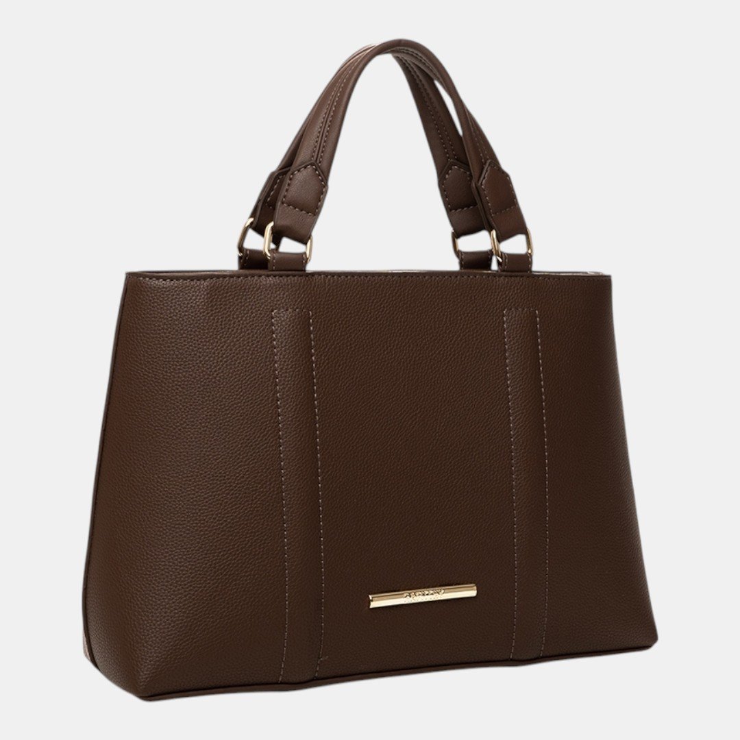 Bolsa Rafitthy Satchel Classic Chic Marrom Marrom 3