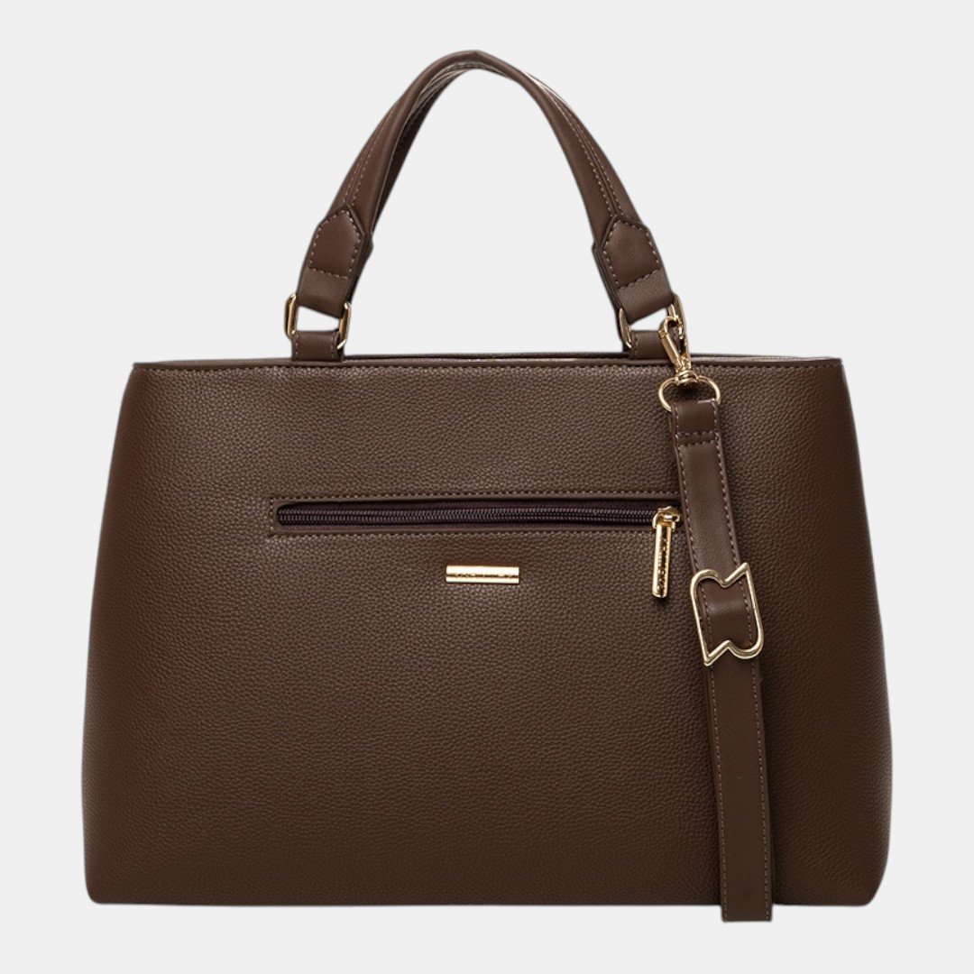 Bolsa Rafitthy Satchel Classic Chic Marrom Marrom 4