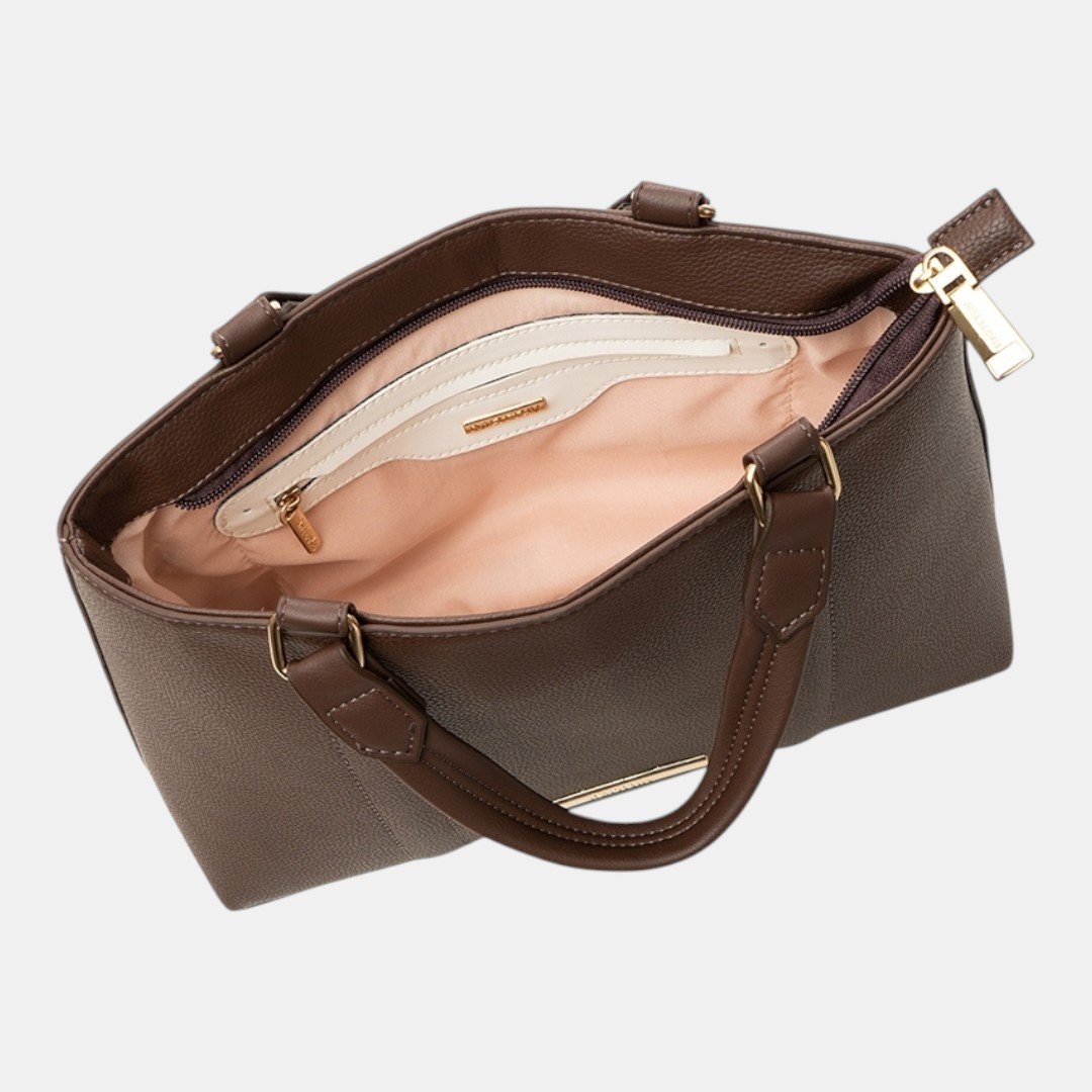 Bolsa Rafitthy Satchel Classic Chic Marrom Marrom 5