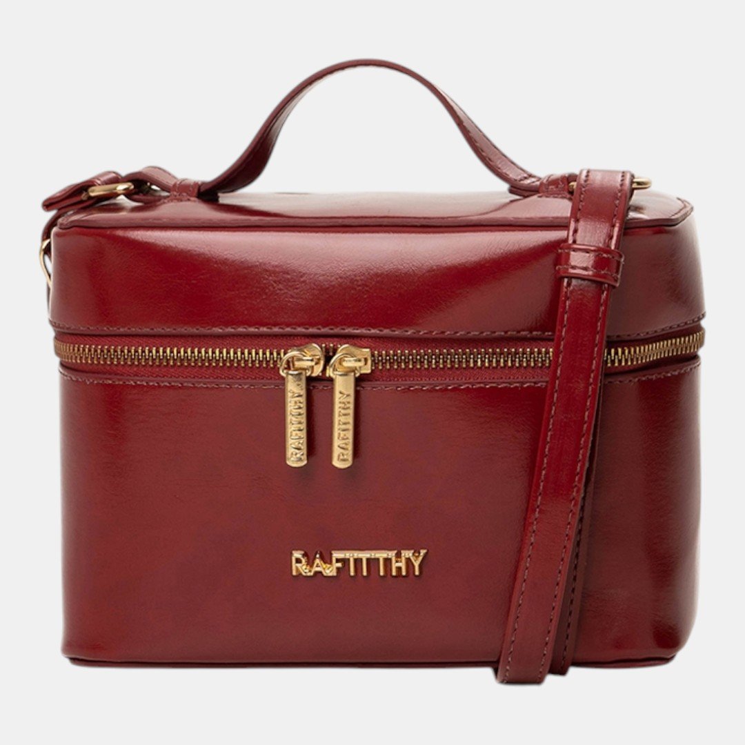 Mini Bolsa Rafitthy Beauty Case Glam Bordô