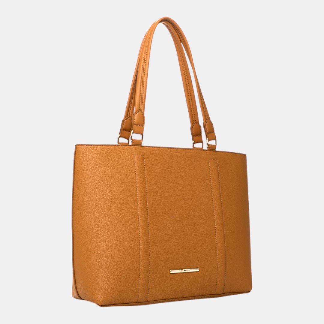 Bolsa Rafitthy Tote Signature Icon Caramelo Bege 3