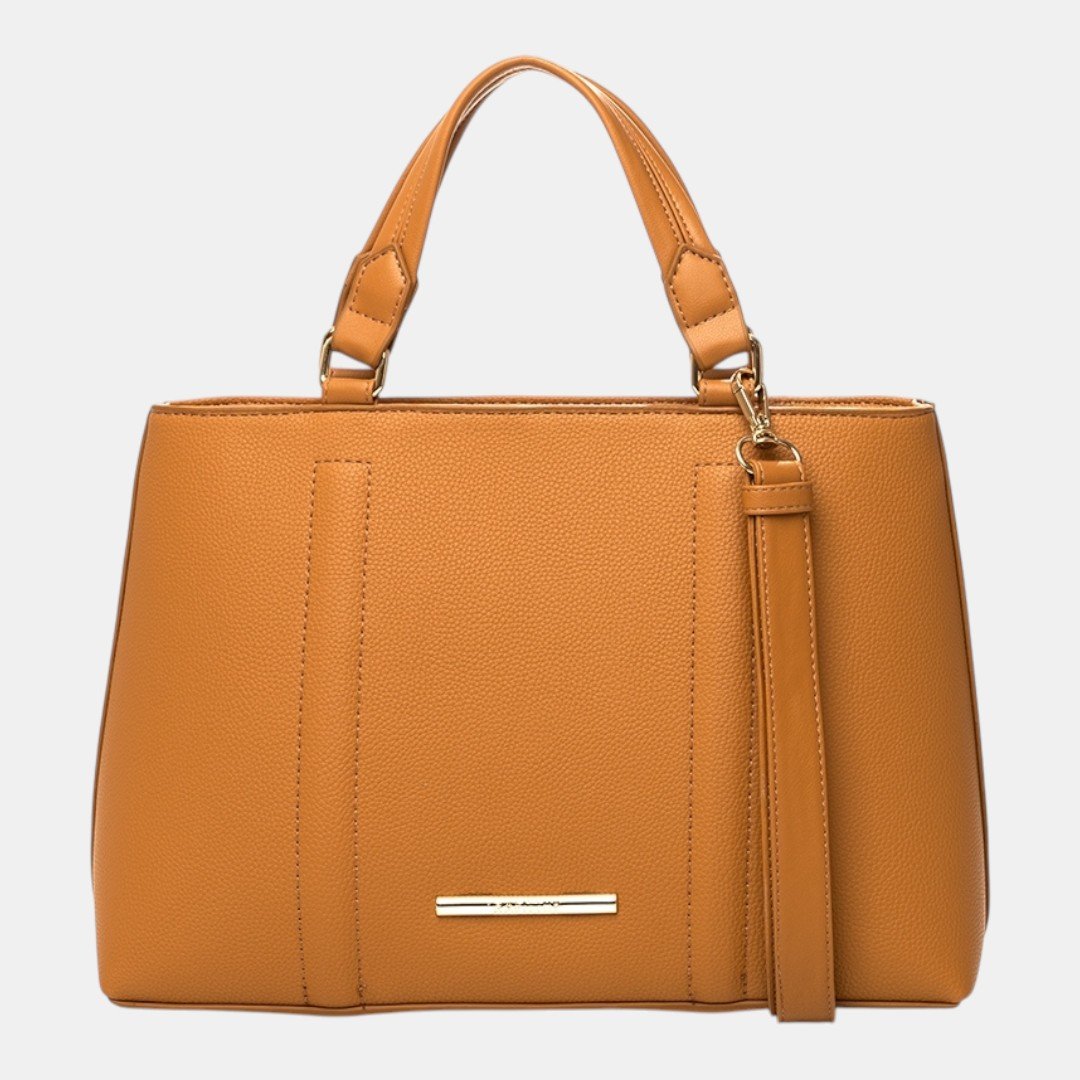 Bolsa Rafitthy Satchel Classic Chic Caramelo