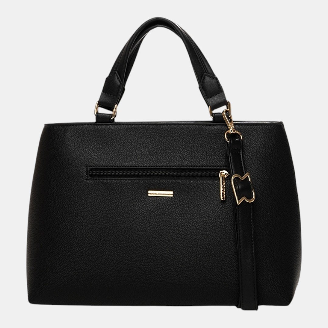 Bolsa Rafitthy Satchel Classic Chic Preta Preto 4
