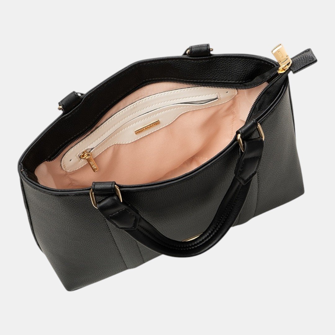Bolsa Rafitthy Satchel Classic Chic Preta Preto 5