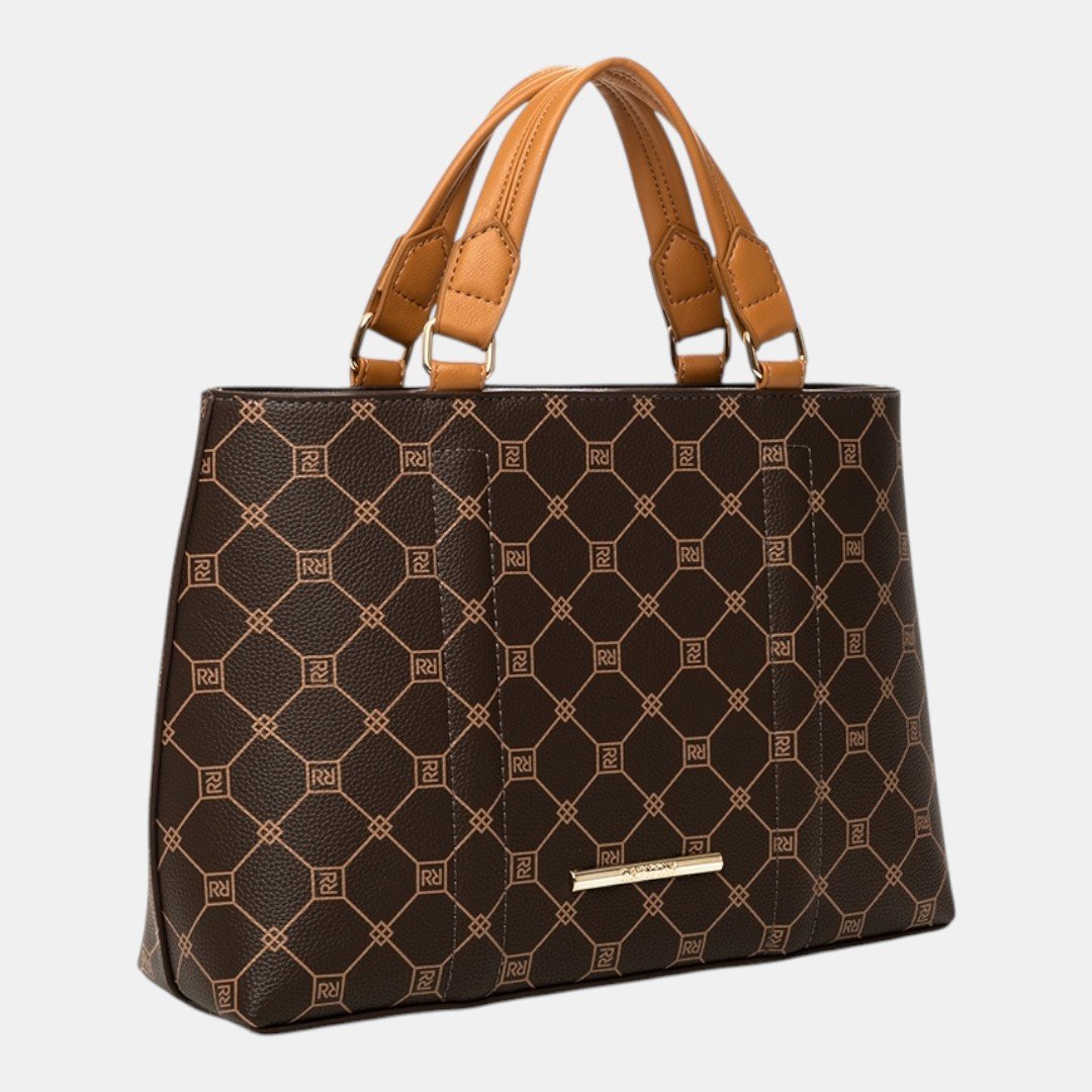 Bolsa Rafitthy Satchel Classic Chic Marrom Marrom 3