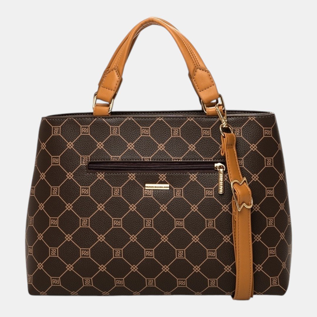 Bolsa Rafitthy Satchel Classic Chic Marrom Marrom 4