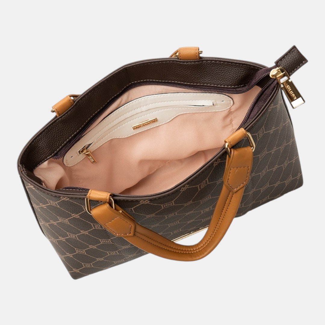 Bolsa Rafitthy Satchel Classic Chic Marrom Marrom 5