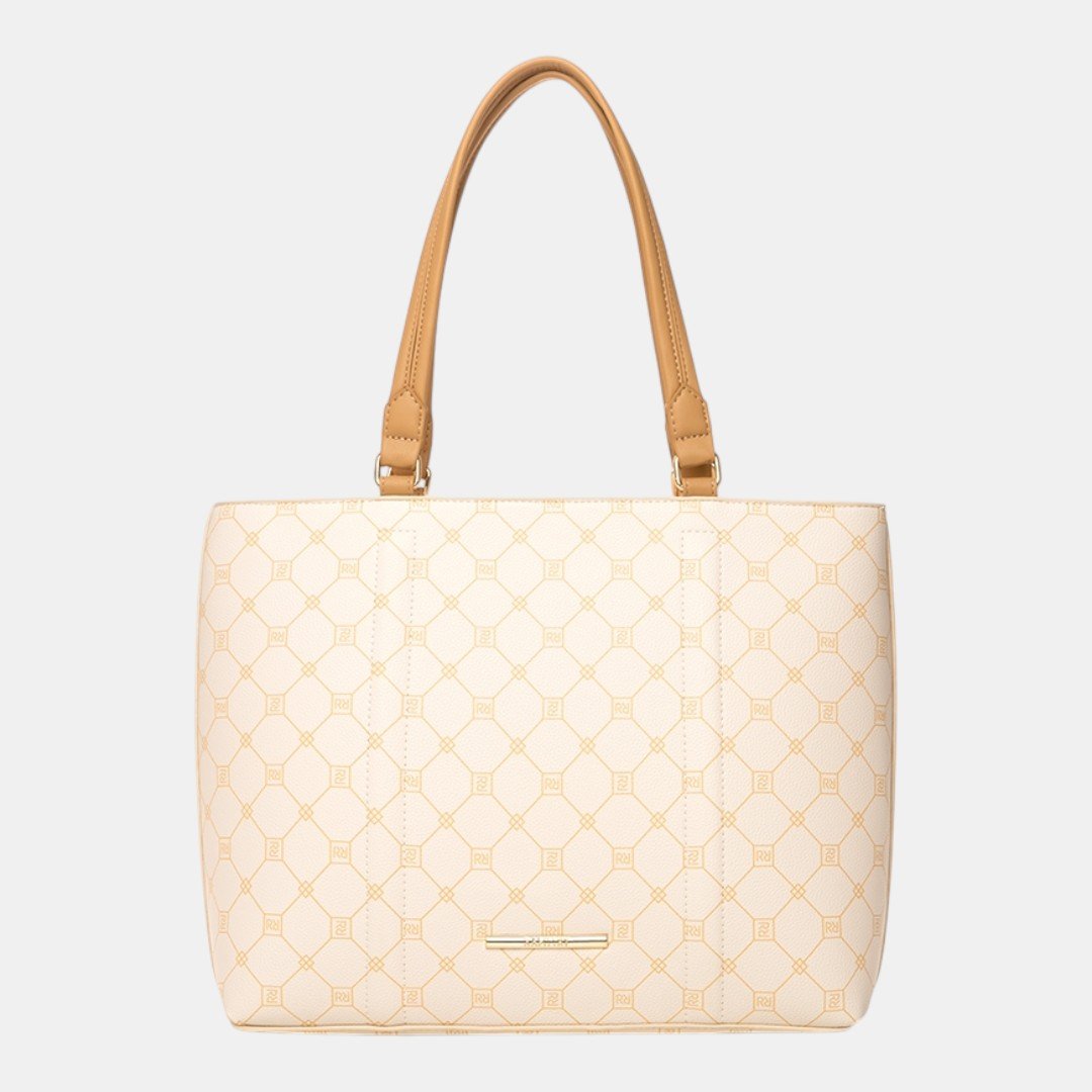 Bolsa Rafitthy Tote Signature Icon Monograma Off White