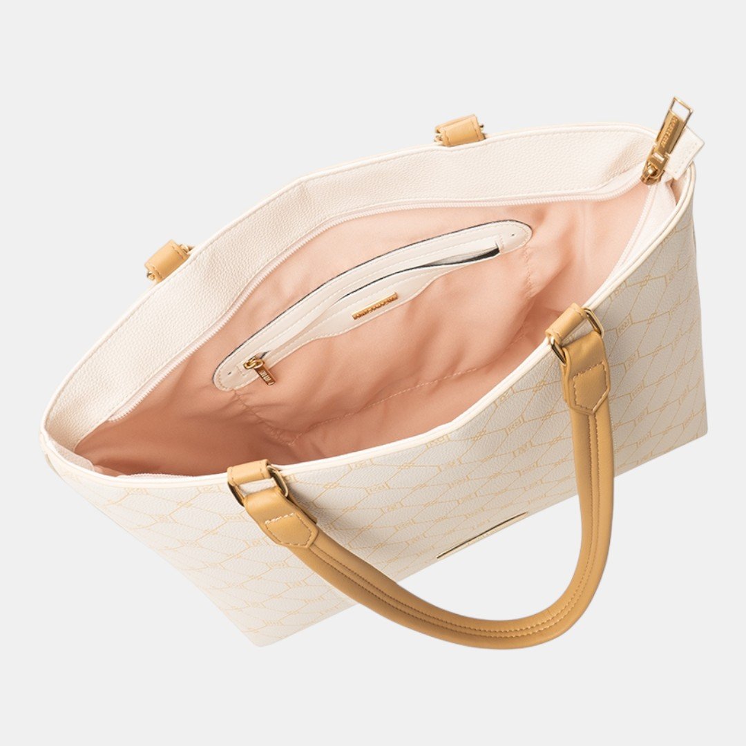 Bolsa Rafitthy Tote Signature Icon Monograma Off White Branco 4