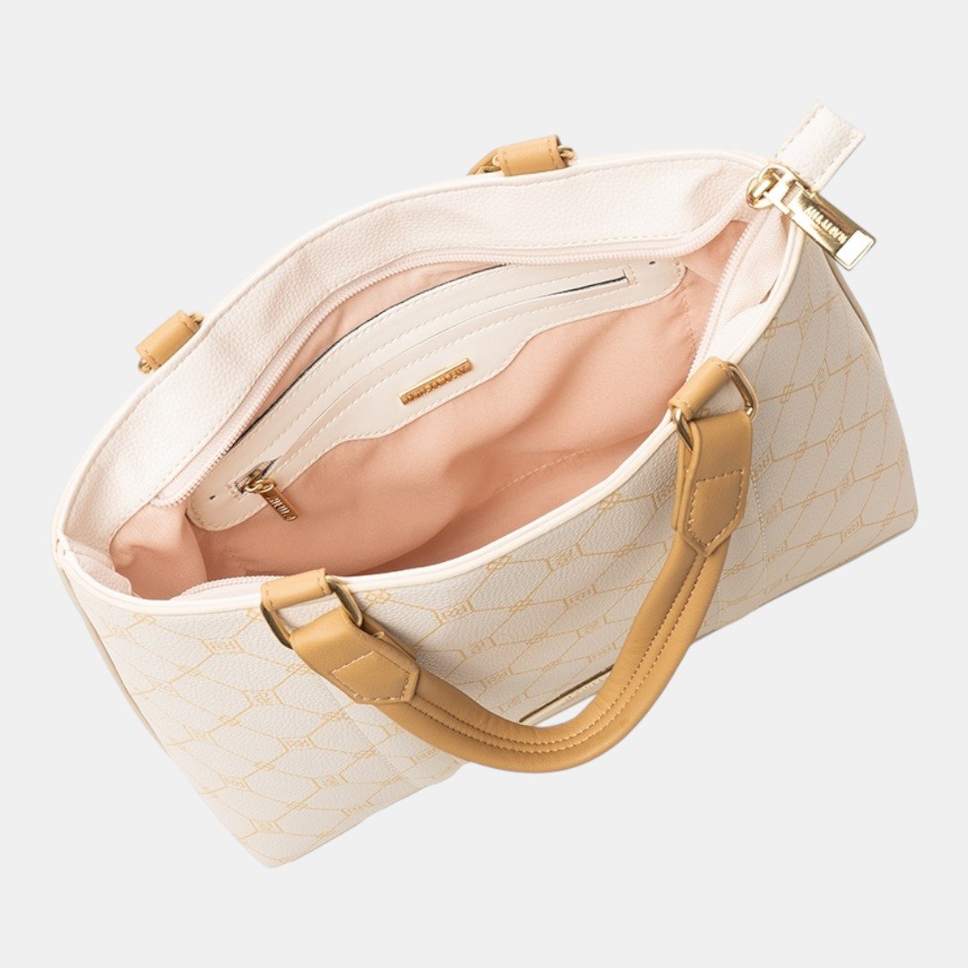 Bolsa Rafitthy Satchel Classic Chic Off White Branco 5