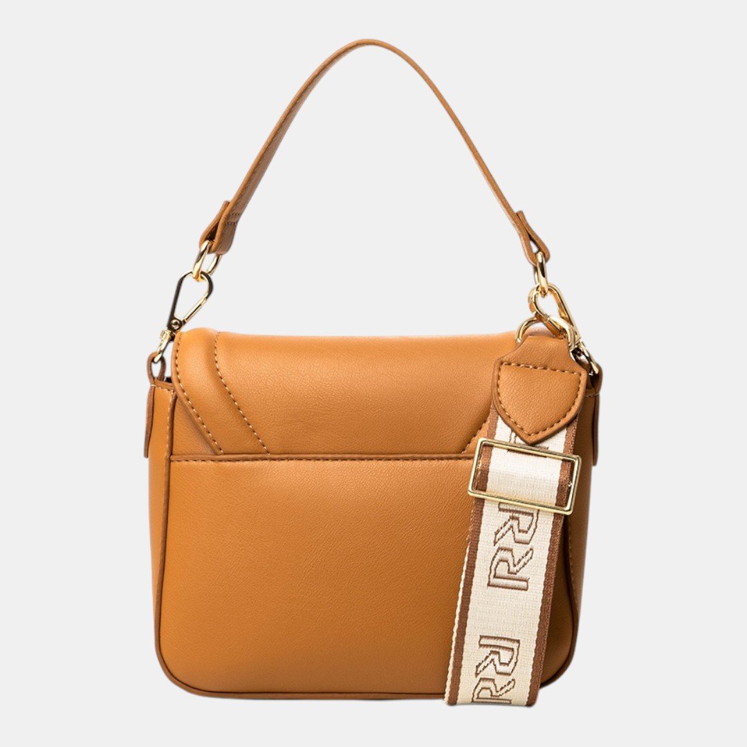 Bolsa Rafitthy Crossbody Street Glam Caramelo Bege 4