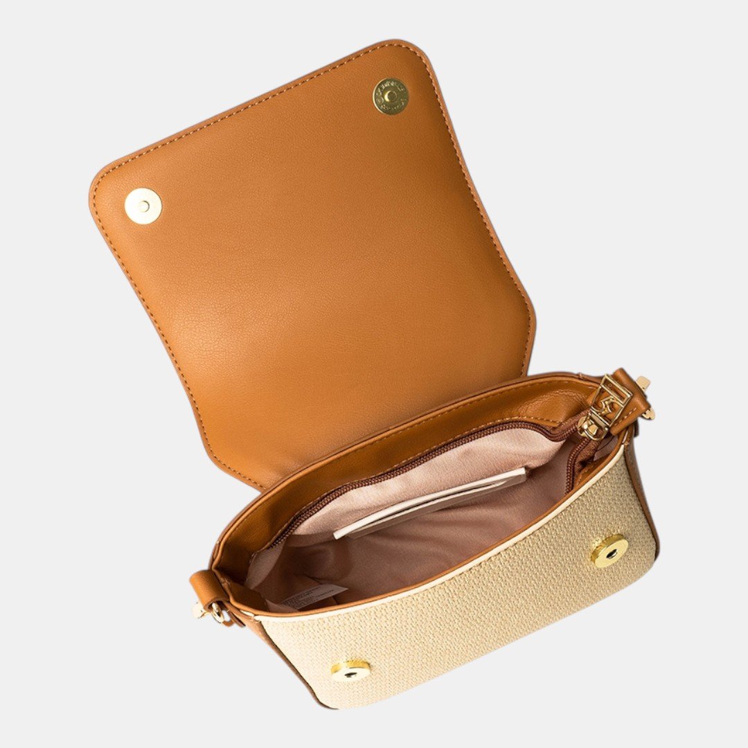 Bolsa Rafitthy Crossbody Street Glam Caramelo Bege 5