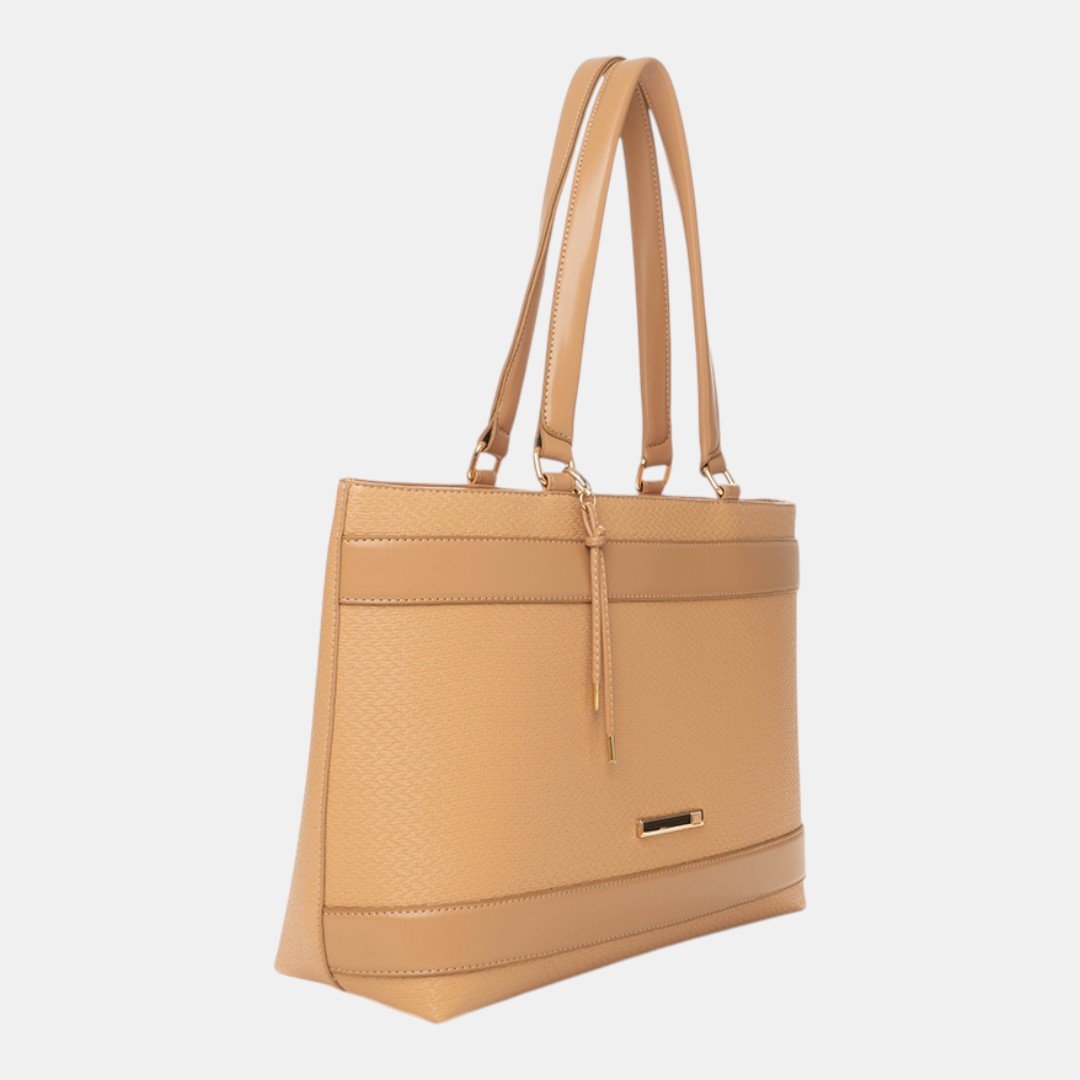 Bolsa Rafitthy Tote Office Chic Bege Bege 3