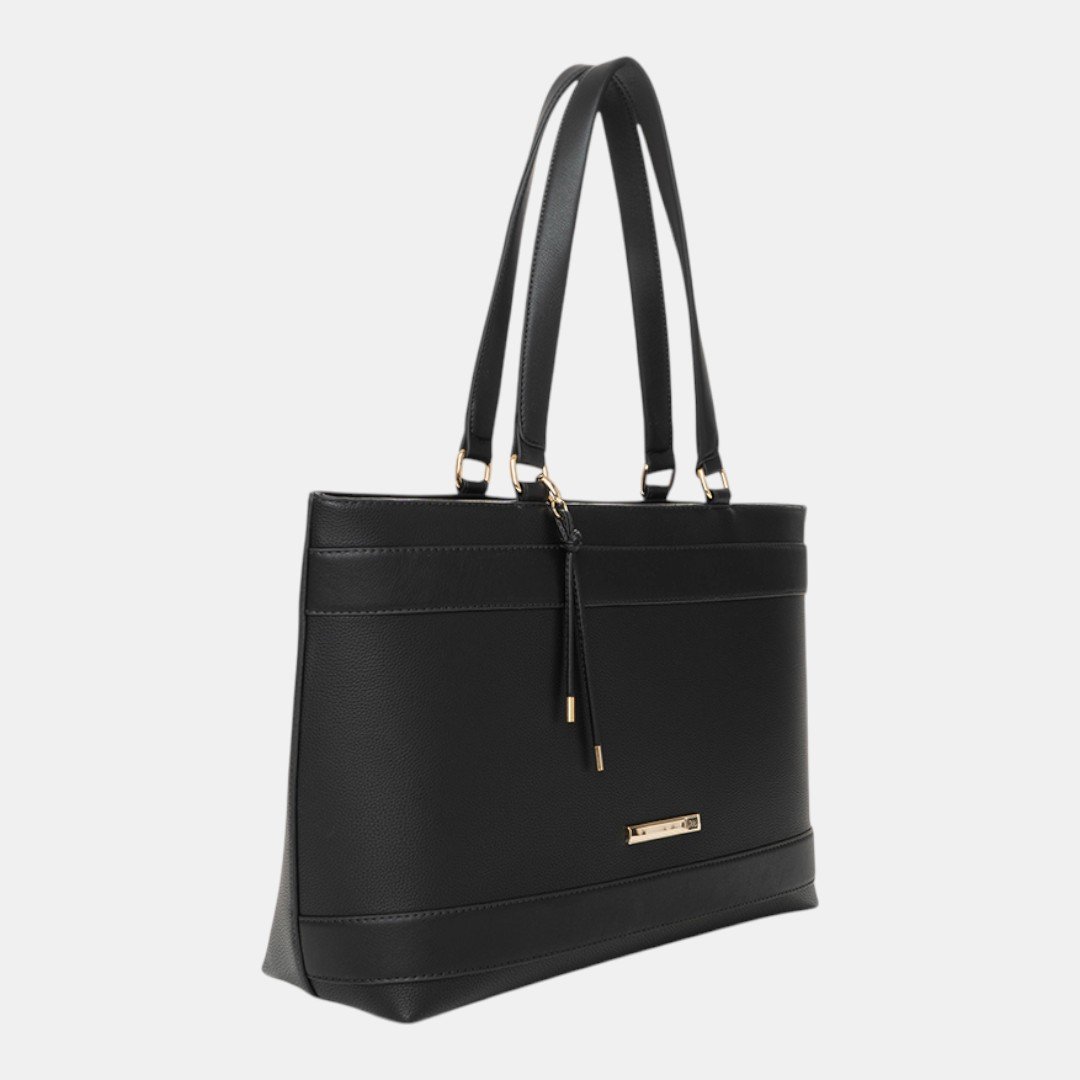 Bolsa Rafitthy Tote Office Chic Preta Preto 3