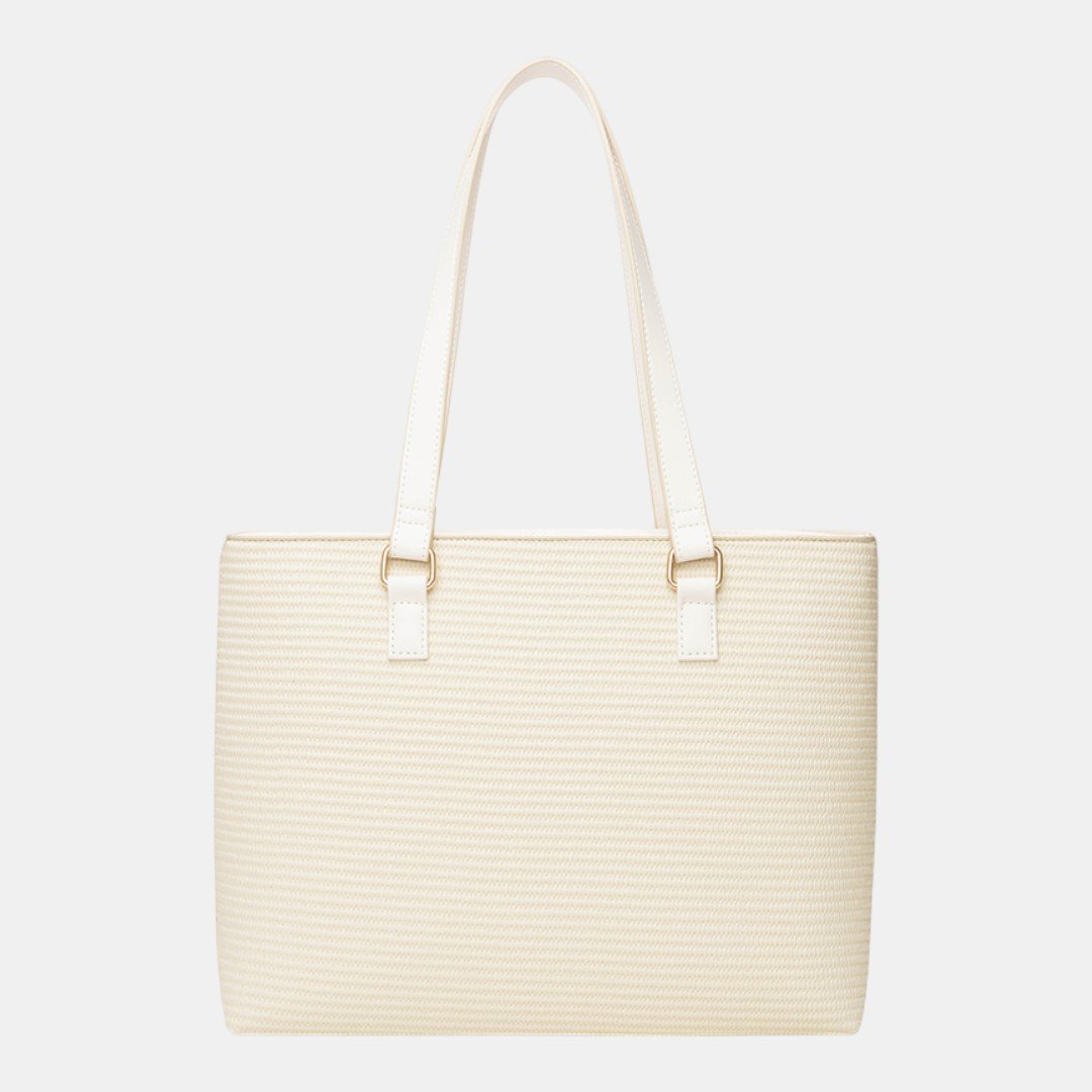 Bolsa Rafitthy Tote Elegance Off White Bege 3