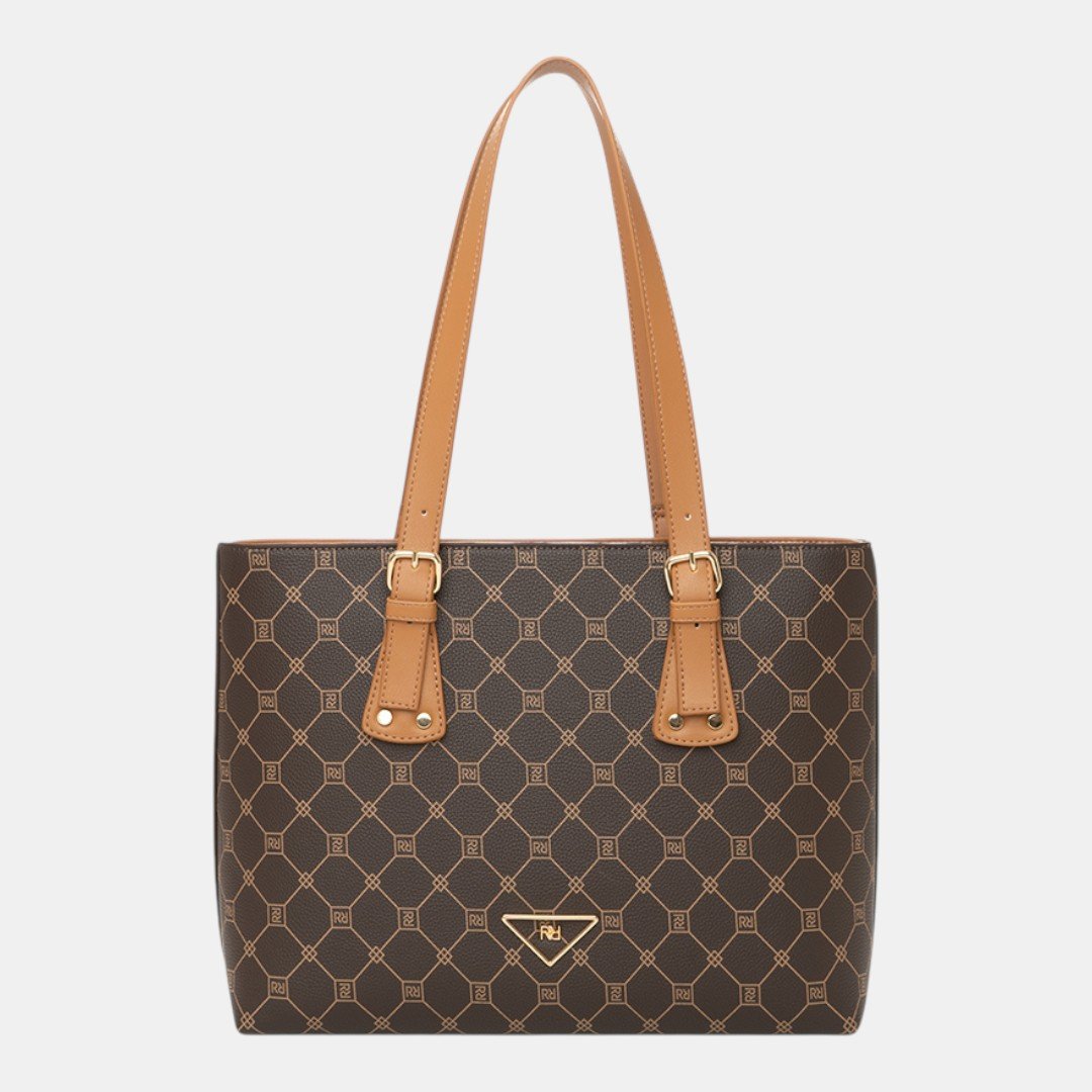 Bolsa Rafitthy Tote Elegance Monograma Marrom