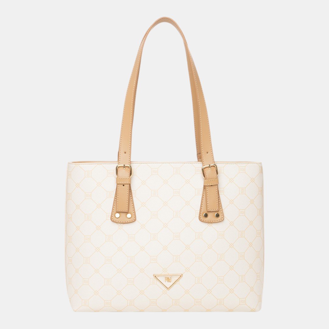 Bolsa Rafitthy Tote Elegance Monograma Off White
