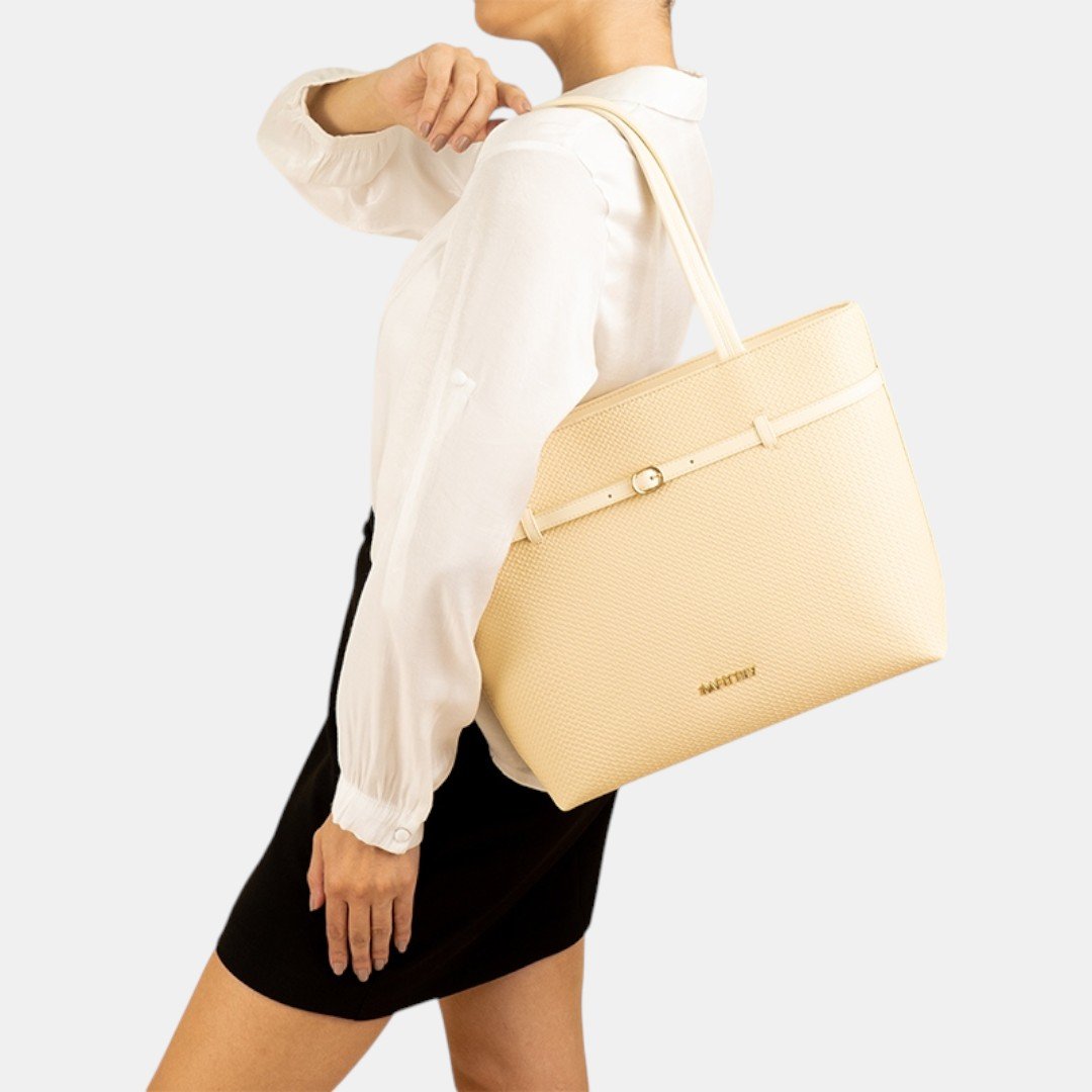 Bolsa Rafitthy Tote Soft Texture Bege Marrom 2